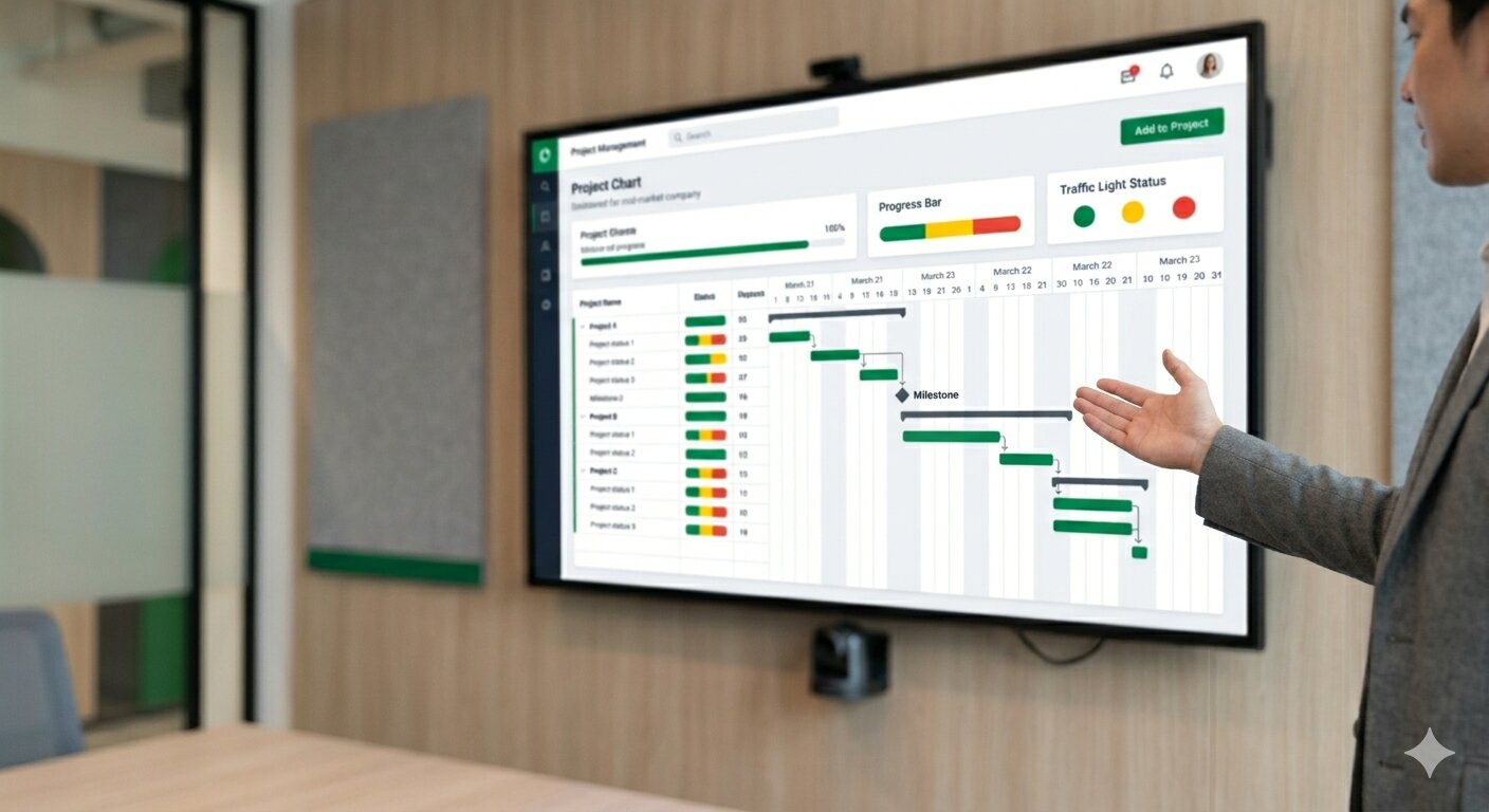 Projektsteuerung Projektmanagement Nachhaltigkeit; KI-generiert