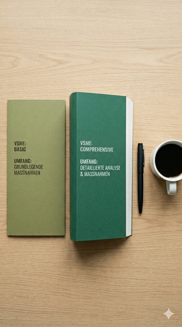 VSME-Modulstruktur: Basic, Narrative-Policies-Actions-Targets und Business Partners, KI-generiert